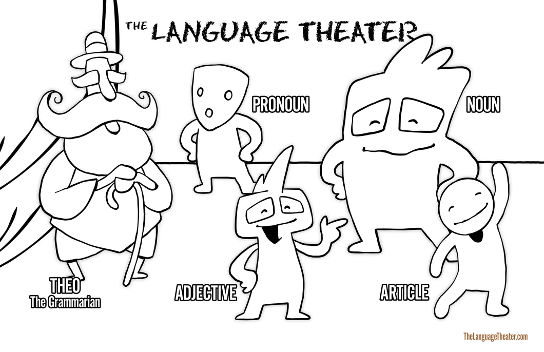 A Language Theater Encore: A Poster Of The Nine Parts Of Speech (Download)