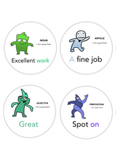 Load image into Gallery viewer, A Language Theater Encore: PRAISE STICKERS - The Nine Parts Of Speech (Download)
