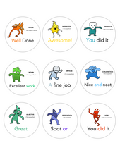 Load image into Gallery viewer, A Language Theater Encore: PRAISE STICKERS - The Nine Parts Of Speech (Download)
