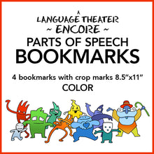 Load image into Gallery viewer, A Language Theater Encore: Parts Of Speech Bookmarks for Download in Color
