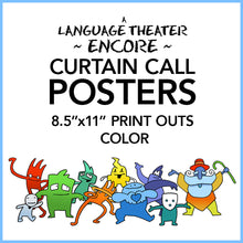 Load image into Gallery viewer, A Language Theater Encore: A Poster Of The Nine Parts Of Speech for Download in Color
